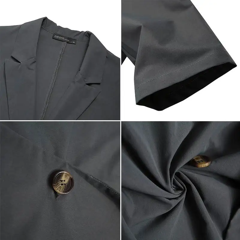 

Stylish Women's Autumn Coats 2021 ZANZEA Double Breasted Blazers Casual Cotton Outwears Female Solid Tops Plus Size Tunic 5XL