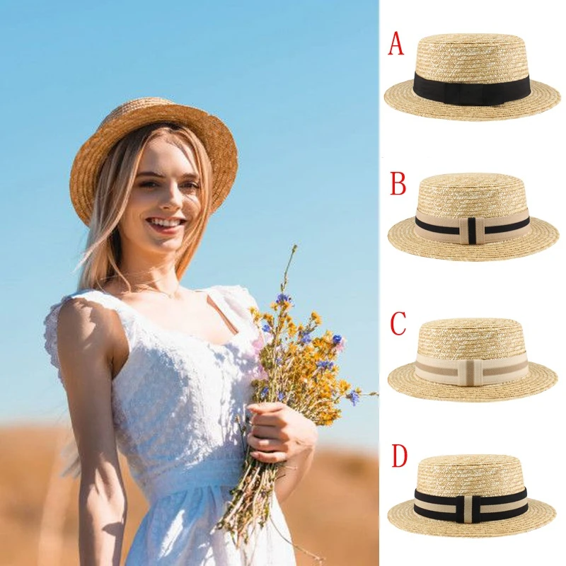 Соломенная шляпа с плоским верхом для детей и взрослых | Аксессуары одежды