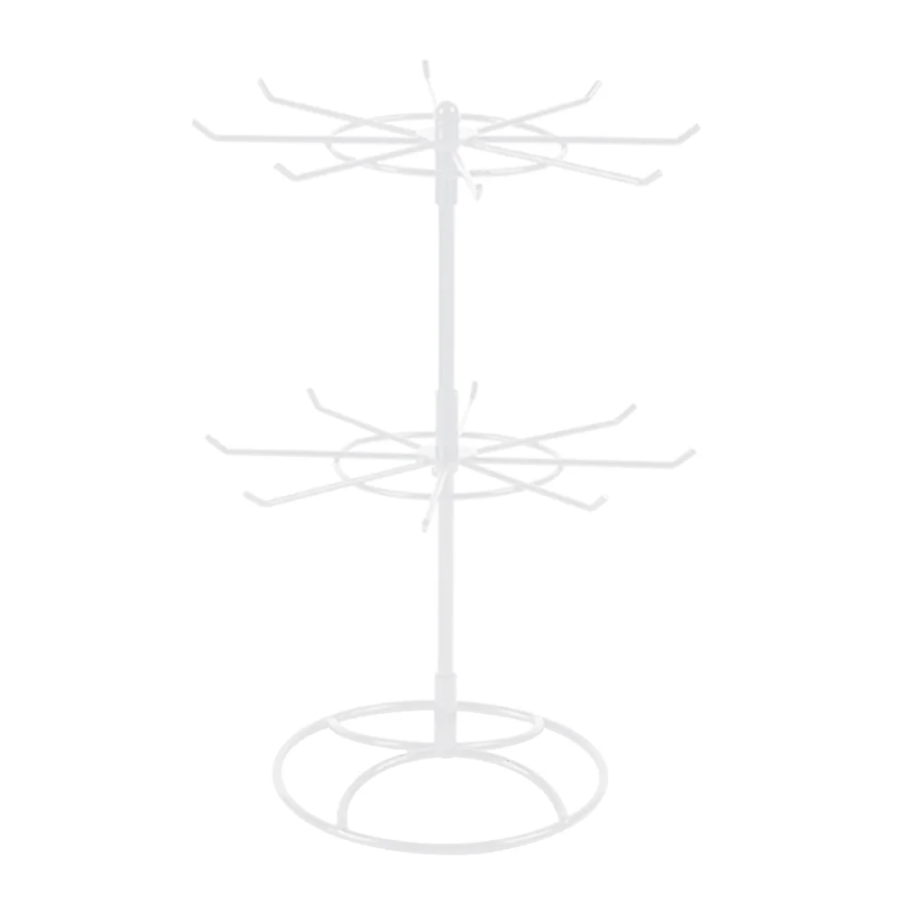 

Shop Necklace Earring Storage Rack Metal Double Layers Space Saving Jewelry Display Stand Freestanding Fashion Dressing Table