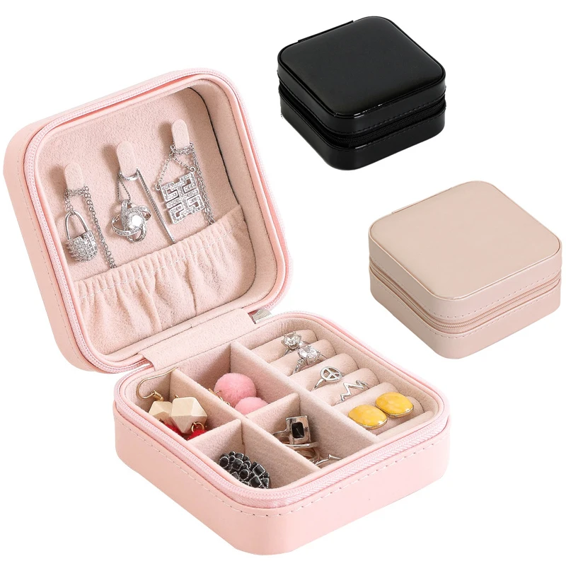Портативная шкатулка многофункциональный дорожный футляр для украшений серьги