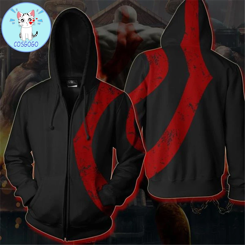 Толстовка COSGOGO с изображением призрака спартанцев Кратоса костюмы для косплея