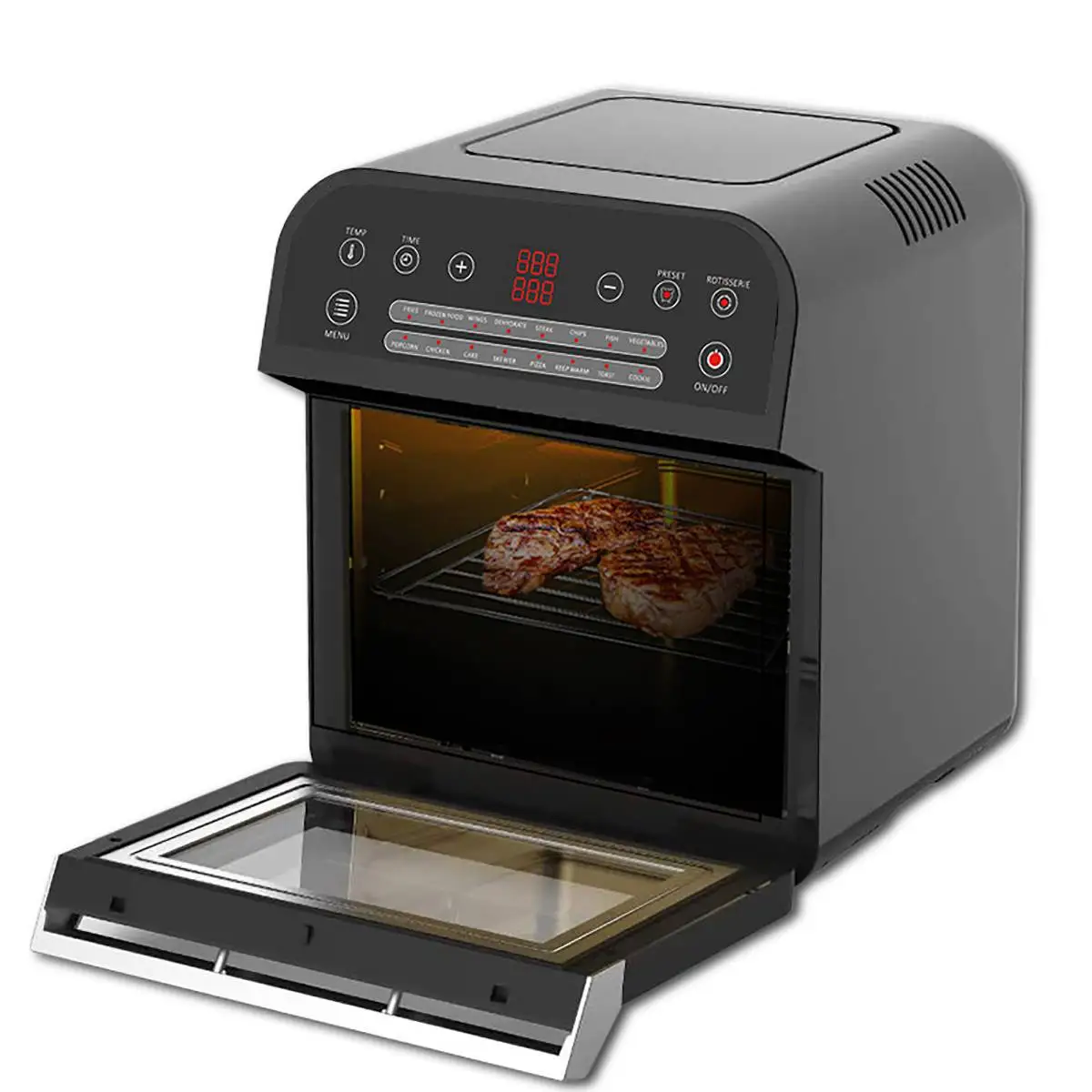 値段 16-in-1調理およびカウンタートップオーブン,LEDディスプレイ付きデジタルタッチディスプレイ付き電気オーブン,グリル付き,1600W