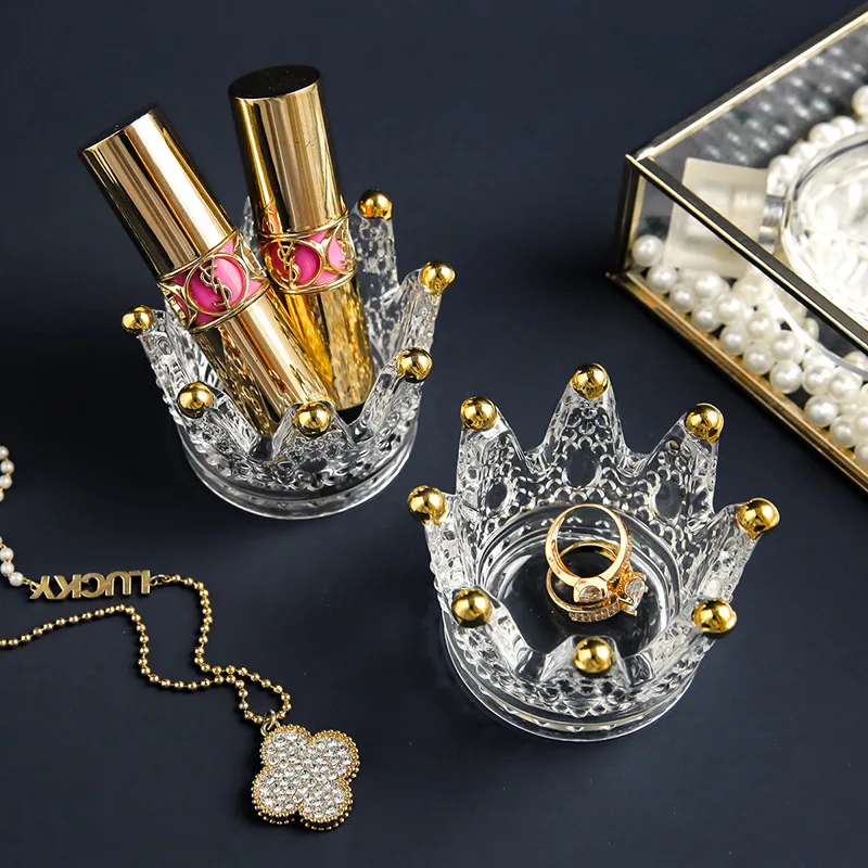 Благородный косметический ящик для хранения Корона красота яйцо полка ювелирные