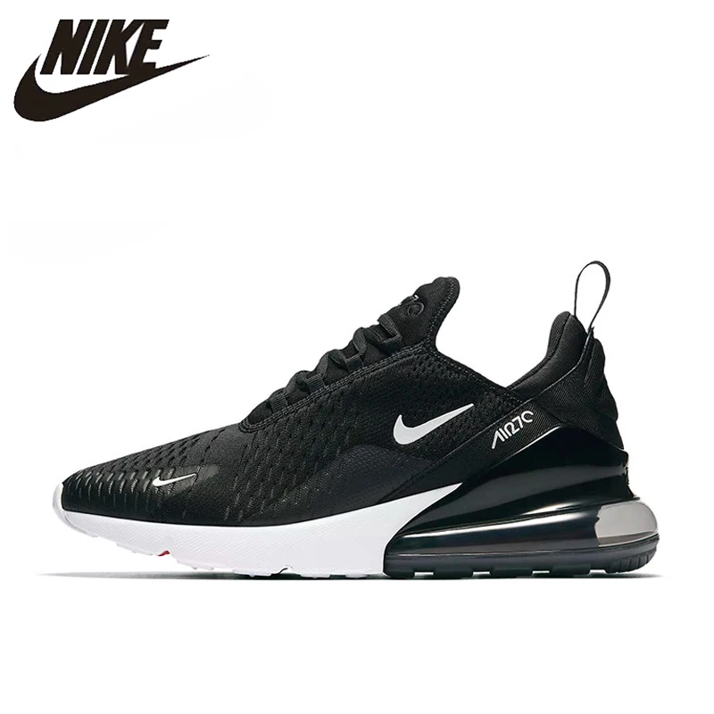 100% Оригинальные женские кроссовки для бега Nike AIR MAX 270 черные Нескользящие