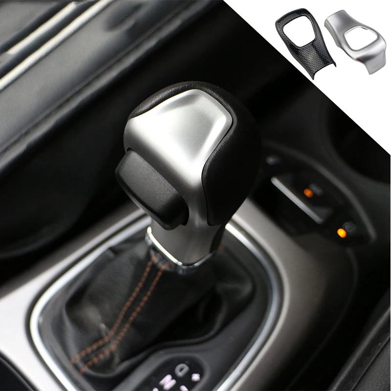 

for Jeep Compass 2017-2020 Renegade 2015-2020 AT Car ABS Chrome Gear Shift Knob Protective Trim Head Knob Cover Sticker