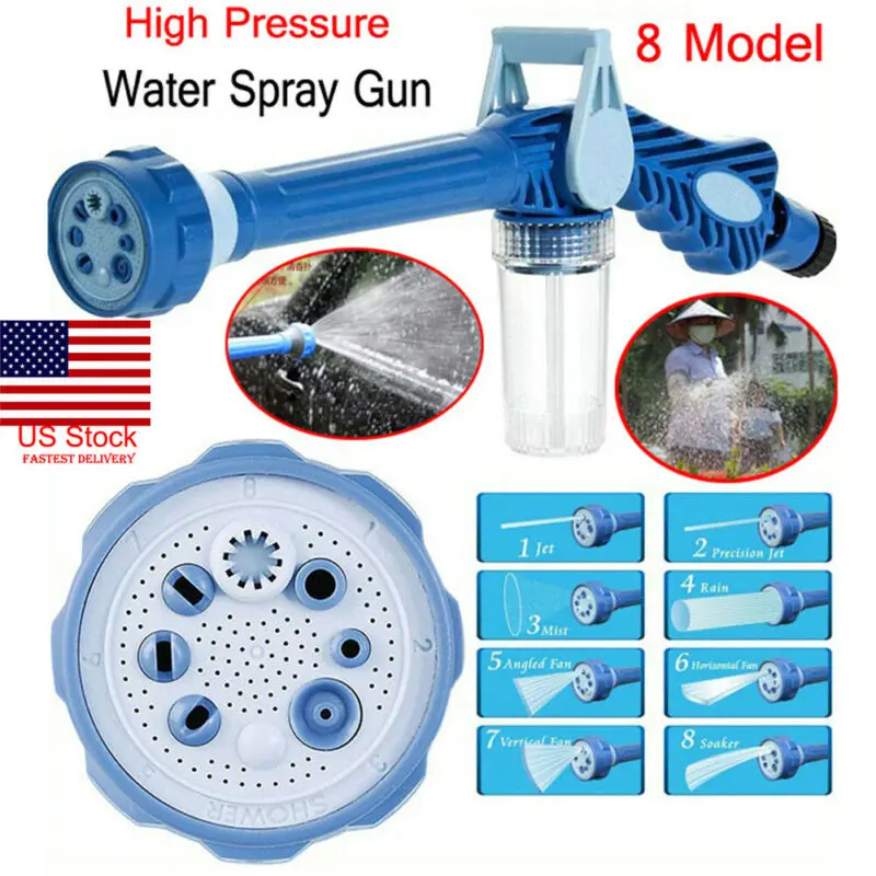 Multi-function sprinkler 8 IN 1 Garden Hose Nozzle Water Soap Dispenser Pump Spray Gun Car Washer Cleaning Car Washing Tool