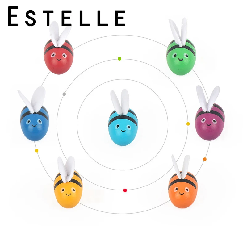 Деревянный Цветной улей клип пчела игра Дети Раннее Образование игрушки Дерево