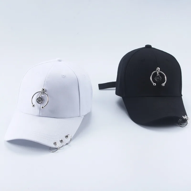 BBS083 бейсболки в стиле панк с металлической булавкой женские хип хоп Снэпбэк