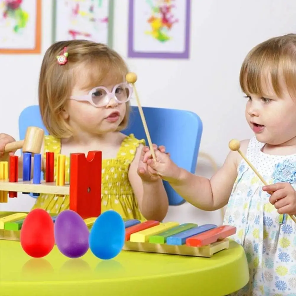 

1 Pcs Musical Percussion Instrument Children's Teaching Aids Toys Colored Plastic Sand Eggs Children's Maracas Knocking Egg Toys