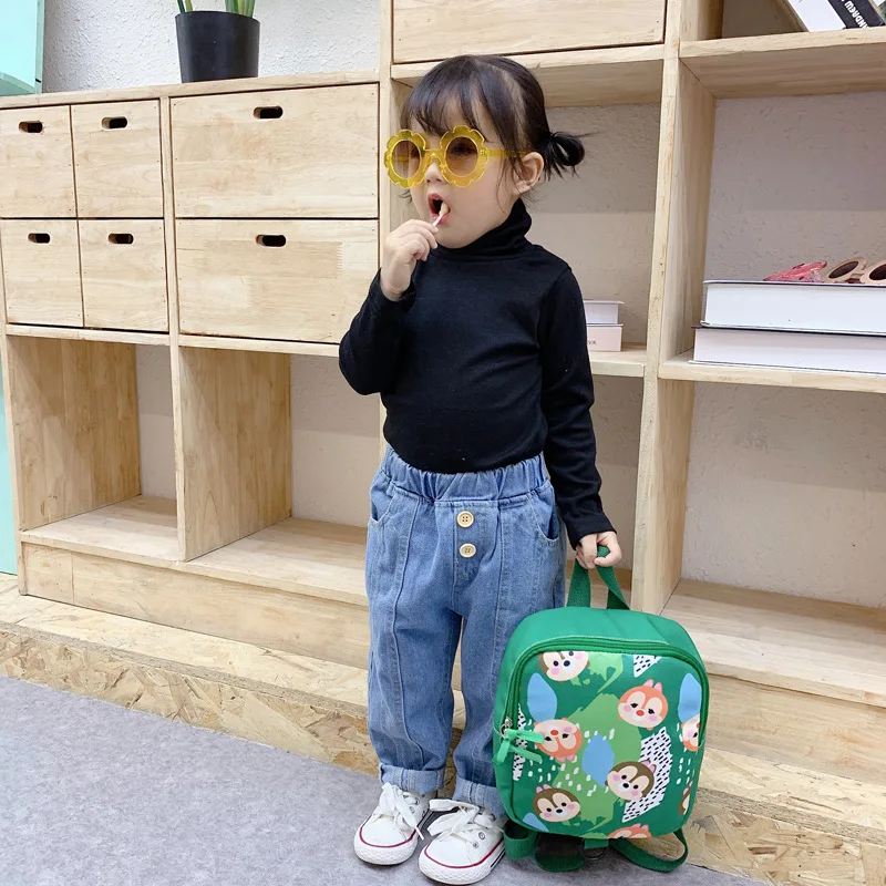 Disney Children's School Bag 2021 New Boy Girl Tide Cute Cartoon Baby Anti-lost Small Backpack Canvas Backpack