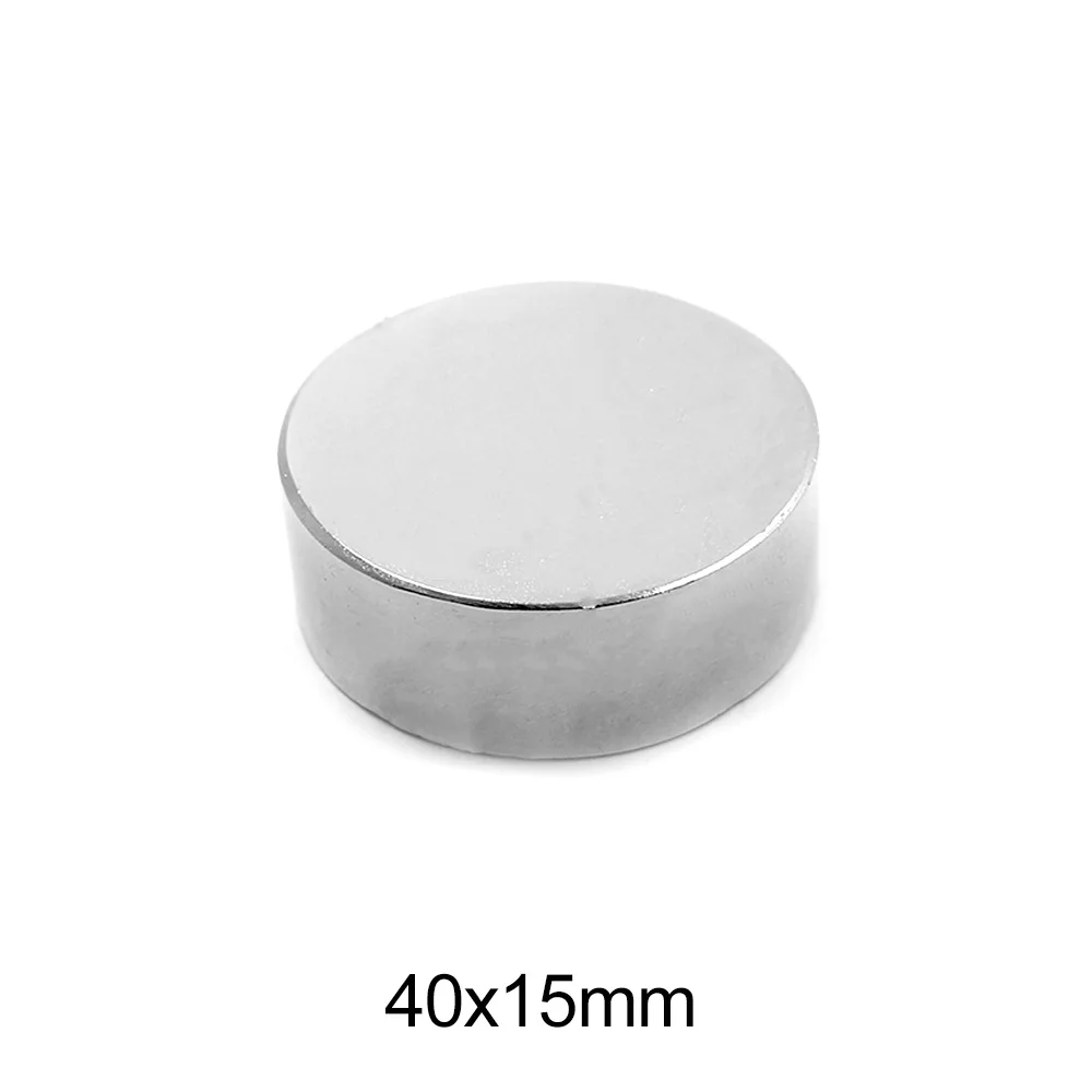 

1/2/3PCS 40x15 mm Big Powerful Magnets 40mmx15mm Permanent Round Magnet 40x15mm Thick Neodymium Magnetic Strong Magnet 40*15