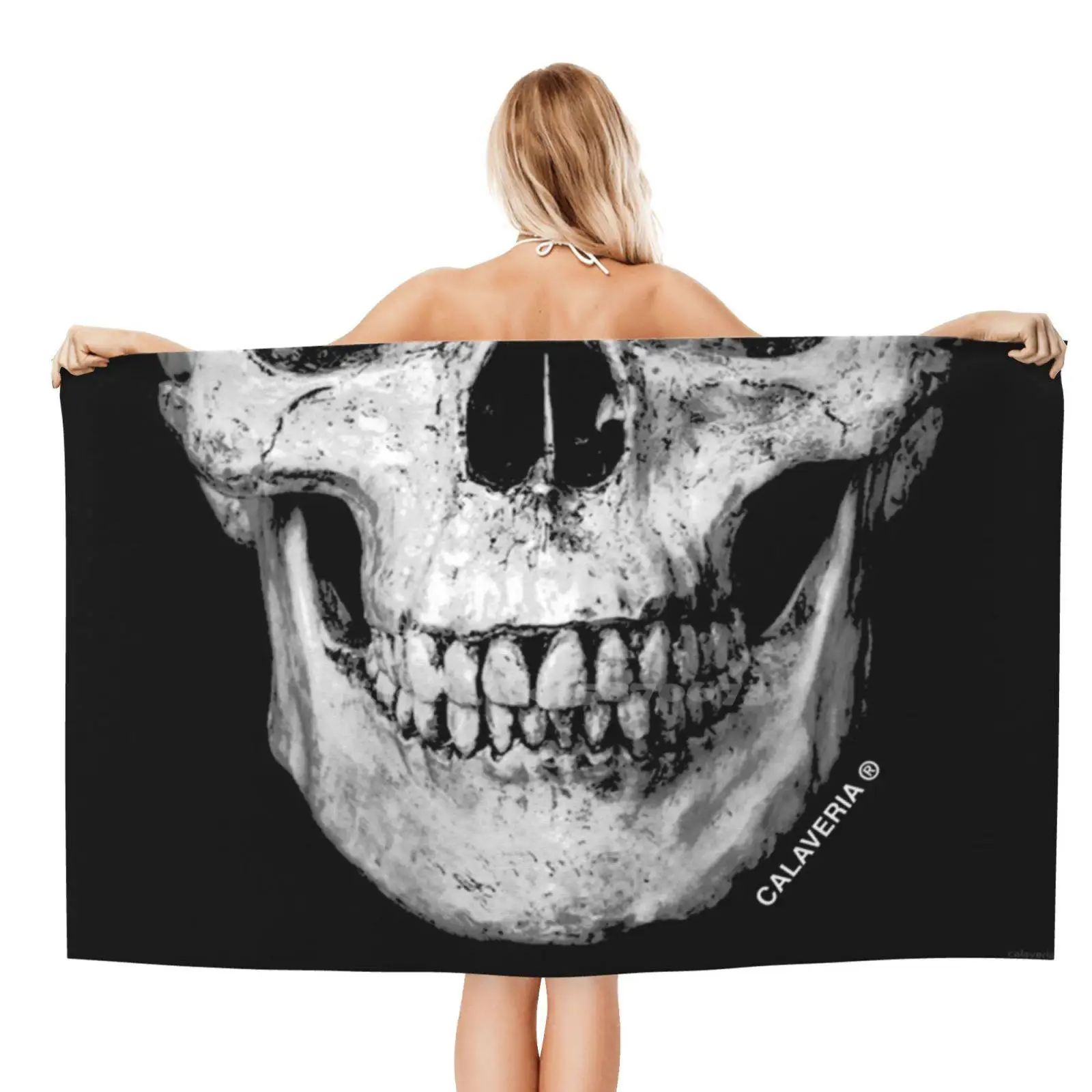 Реалистичное искусство быстросохнущие пляжные рандомные полотенца с черепом