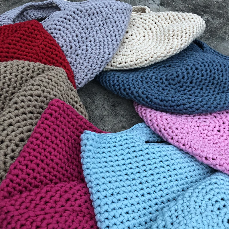 Модная сумка плетеная женская сумка-ведро вязаная на одно плечо | Багаж и сумки