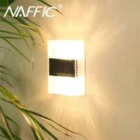 6led solar lamp outdoor waterproof led fence light for garden decoration christmas party street garland solar stair deck lights