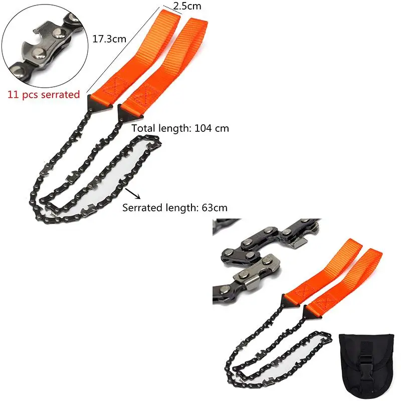 

Survival Gear Pocket Chain Saw Garden Hand Outdoor Portable Rope Chain Trimming Camping Chainsaw Folding Saw Wire Saw