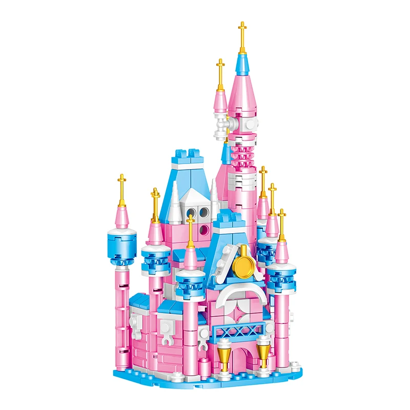 Конструктор игрушечный из мультфильма Disney цельный конструктор в виде замка