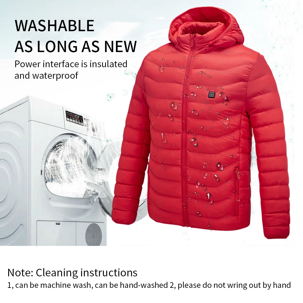 Теплый открытый жилет пальто USB Электрический аккумулятор с длинными рукавами