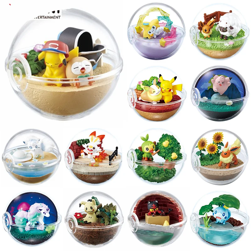 

Pokemon Pikachu Clefairy Mudkip Scizor Flareon Jirachi Yamper Eevee Wooloo POKE BALL Cute Action Figure Toys