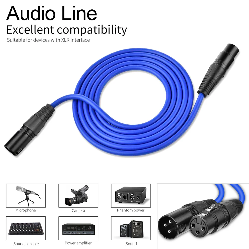 

Professional XLR Wire Male To Female Wire Cable for Stage Light Microphone Audio LXY9