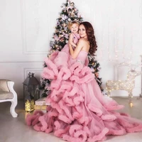blush family look mother daughter matching evening dress with crystal belt blush prom dresses blush mommy and me birthday dress