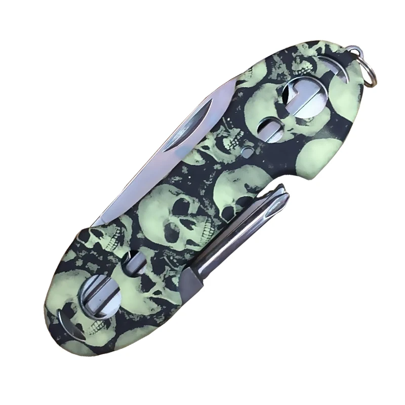 SK002-GT Multi-Functional Swiss 91mm Folding Knife Stainless Steel Multi Tool Army Knives Pocket Hunting Outdoor Camping Survival Knife - Цвет: SK002-GT