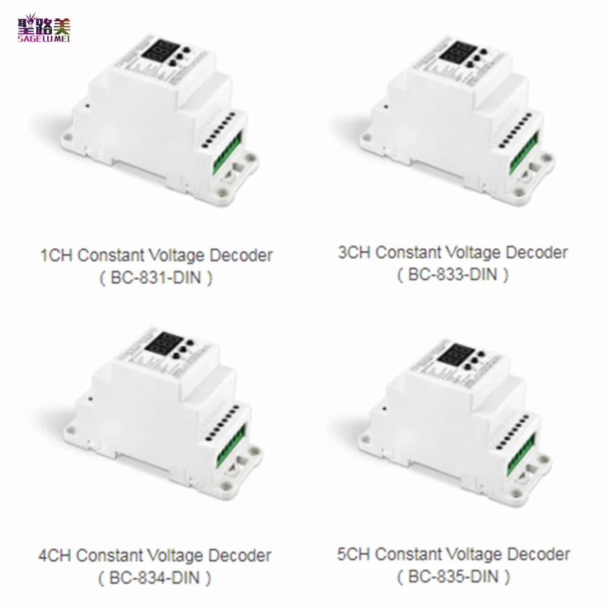 BC-831 833 834 835 Φ Din Rail DMX512 декодер постоянного напряжения 1CH 3CH 4CH 5CH LED CV DMX 1990 сигнал для