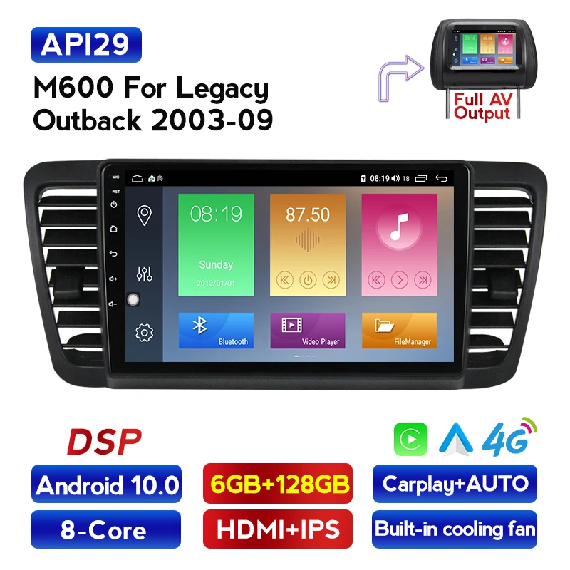 

Android 10 для Subaru Outback 3 Legacy 4 2003 - 2009 автомобильное радио, мультимедийный видеоплеер, навигация GPS 1280*720 IPS экран WIFI