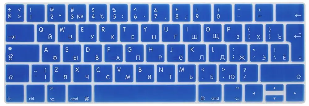 Русская Защитная пленка для клавиатуры ЕС для Macbook Pro 13,3 A1706 A1989 и 15,4 дюймов A1707 A1990 с сенсорной панелью