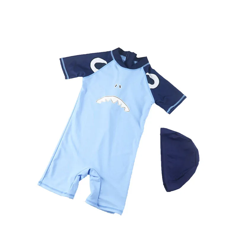 Детские купальники комбинезоны детский купальник цельный мультяшный Акула с