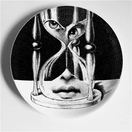 29 Fornasetti черно-белая иллюстрационная тарелка, настенная тарелка, домашний декор для отеля, человеческое лицо, керамическая посуда для декора стен - Цвет: 29