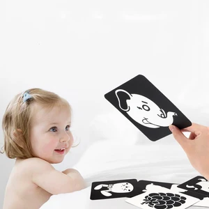 Montessori Baby Toys Black White Flash Cards High Contrast Visual
Stimulation Learning Educational Flashcard Toddler Sensory Toy