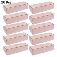 20pcs rectangular kraft packing paper box biscuit boxes cookie cake box container baking packaging box wedding party supplies