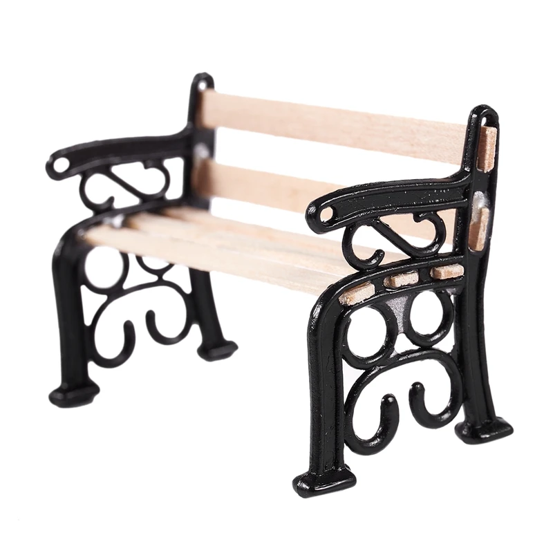 1/24 кукольный домик Миниатюрный Сад Патио Мебель парк скамейка|Игрушечная мебель|