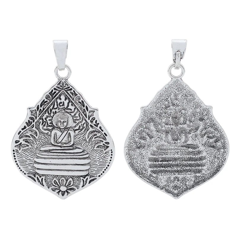 ZXZ 2 шт. Большие Подвески из тибетского серебра для медитации Будды и буддийского