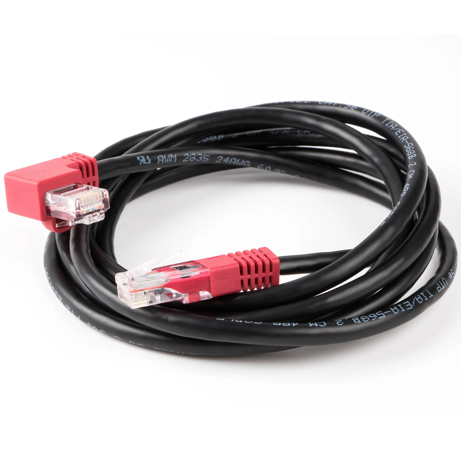 6ft EIA-586B UTP RJ45 Ethernet CAT5 Patch Cord L Shape RG45 8P8C Modular Plug LAN Adapter Cable