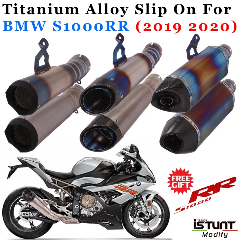 

For BMW S1000RR 2020 2019 Motorcycle GP Exhaust Escape System Modify Titanium Alloy Middle Link Pipe Carbon Fiber/CNC Muffler