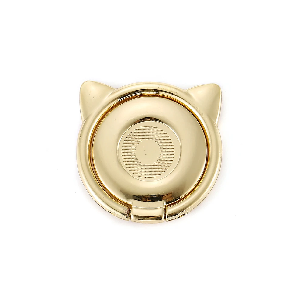 01 gold Милое кольцо-держатель из сплава с кошачьими ушками на палец, магнитная вращающаяся подставка для мобильного телефона на 360 градусов для IPhone 8X11 для samsung для Xiaomi для huawei - Цвет: 01 gold
