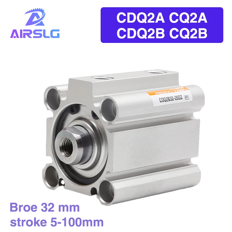 CDQ2B32 CQ2B CQ2A32 stroke5 100MM 30DCZ 50DZ 20DZ Компактный цилиндр двойного действия одинарный