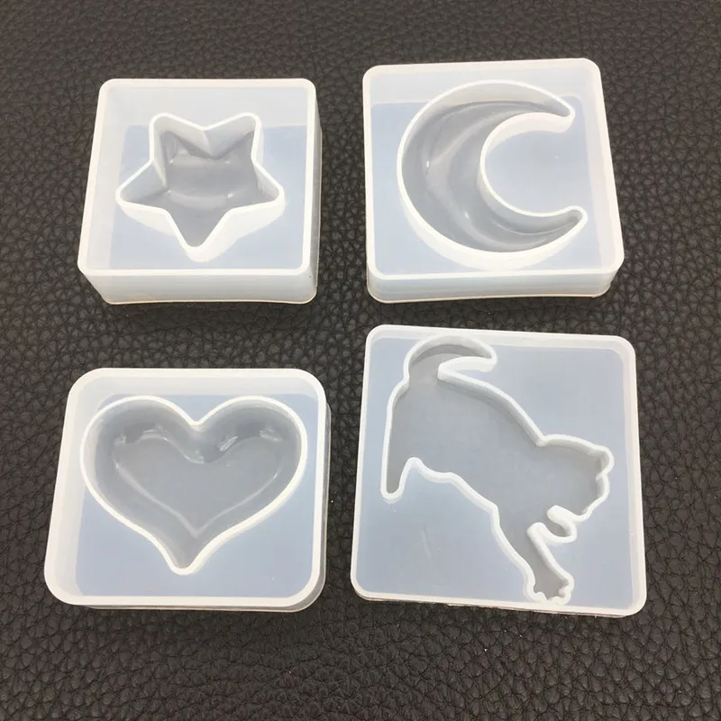 Сделай Сам кристалл эпоксидная смола пятиконечная звезда Луна Любовь котёнок