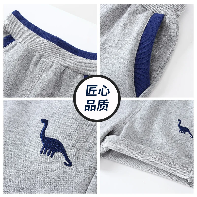 

New 2020 Kids Boys Summer Fashion Beach Shorts Children Short Pants Kids Boys Dinosaur Print Mid Waist Cotton Shorts Trousers