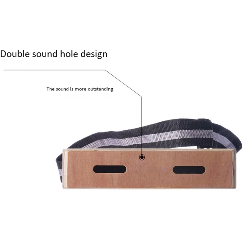 

Traveling Wood Cajon Box Drum Portable Hand Drum Percussion Instrument with Lanyard Wooden Musical Instrument
