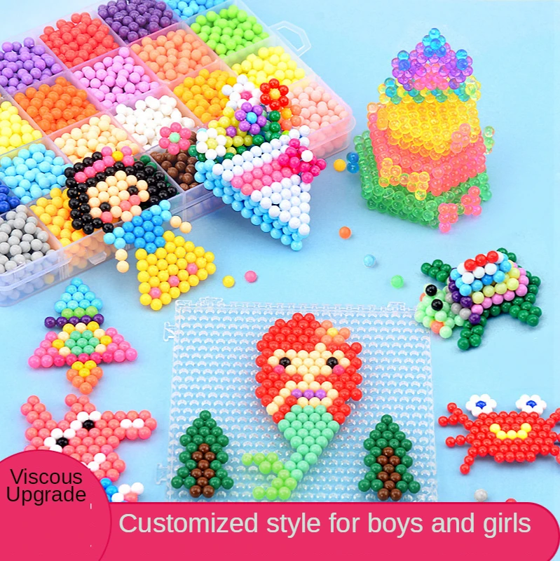 

24 Colors Water Mist Magic Spell Bean Beads Handmade Diy Boy Girl Puzzle Water Soluble Beads Educational Children's Toys