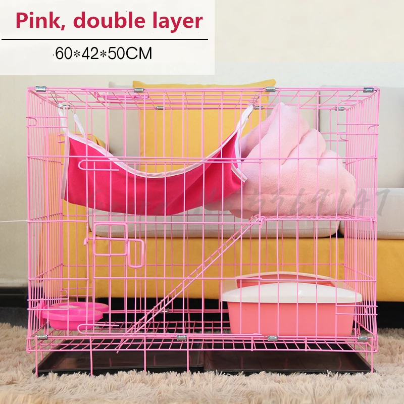 Клетка для кошек домашняя двухместная вилла маленький трехслойный
