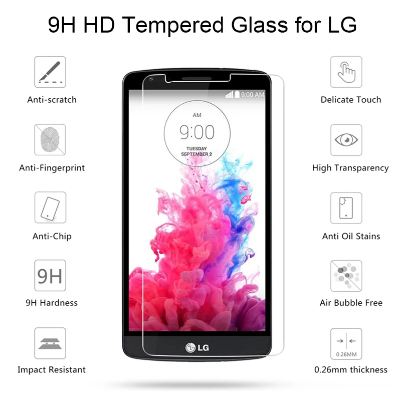 2 шт. защитное стекло 9H Защитная пленка для LG K50 K40 K20 K10 Power 2018 HD закаленное Stylus Plus