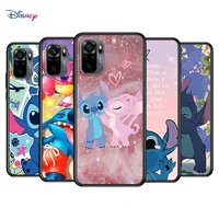 disney cartoon animation lilo stitch for xiaomi redmi note 10s 10 9t 9s 9 8t 8 7s 7 6 5a 5 pro max tpu silicone black phone case