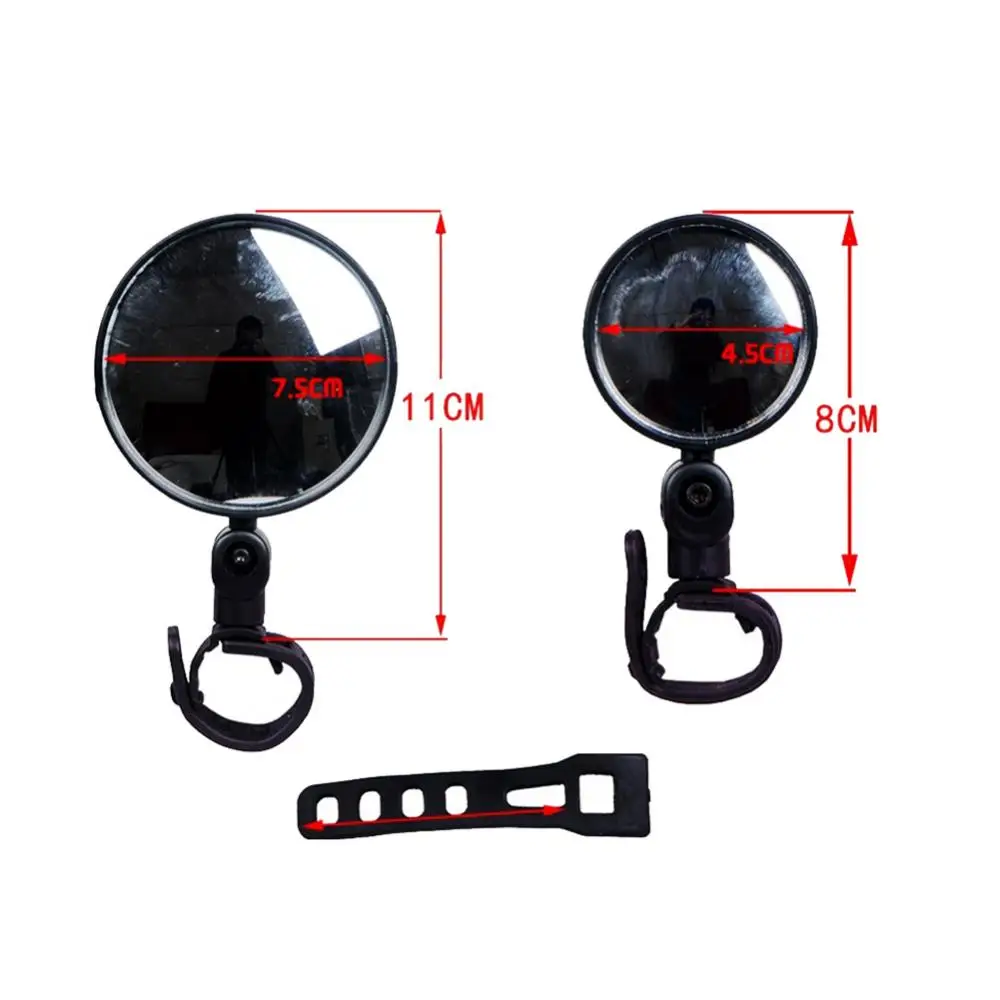 

1PC Bicycle Bike Universal Handlebar 360 Degree Rotate Angle Handlebar Mirrors Wide Angle Rearview Mirror