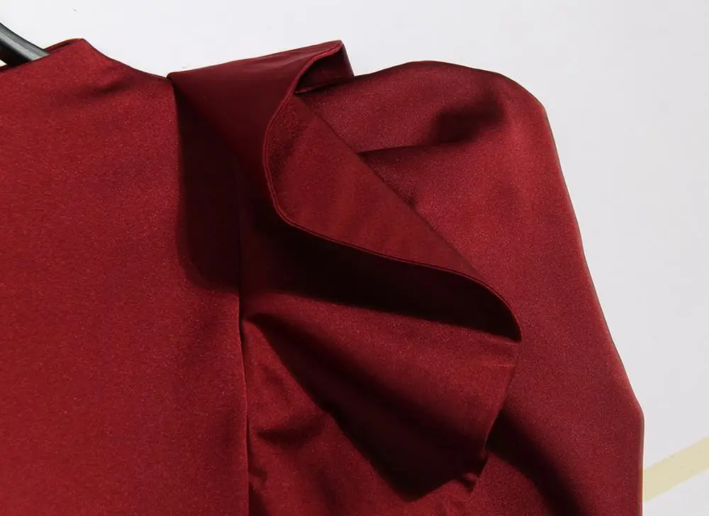 

2020 New Fashion Retro Womens Long Puff Sleeve Blouse Top Shirts Spring Fall Solid Color Fashion Female Blouses and Tops Clothes