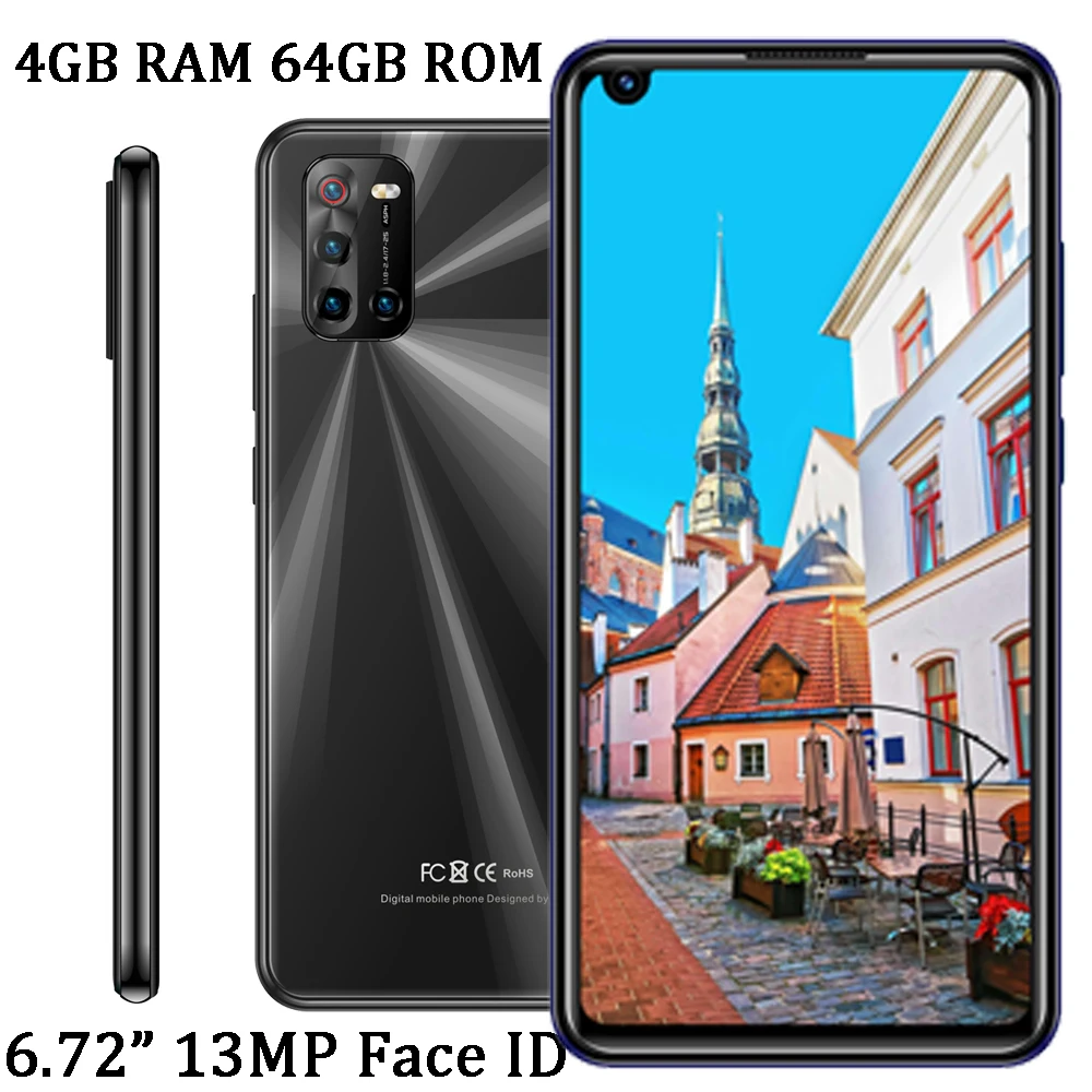 

Quad Core Y9 Global Smartphones 6.72" Mobile Phones Face ID 4G RAM+64G ROM 8MP+13MP Front/Back Camera Android Celulares Unlocked