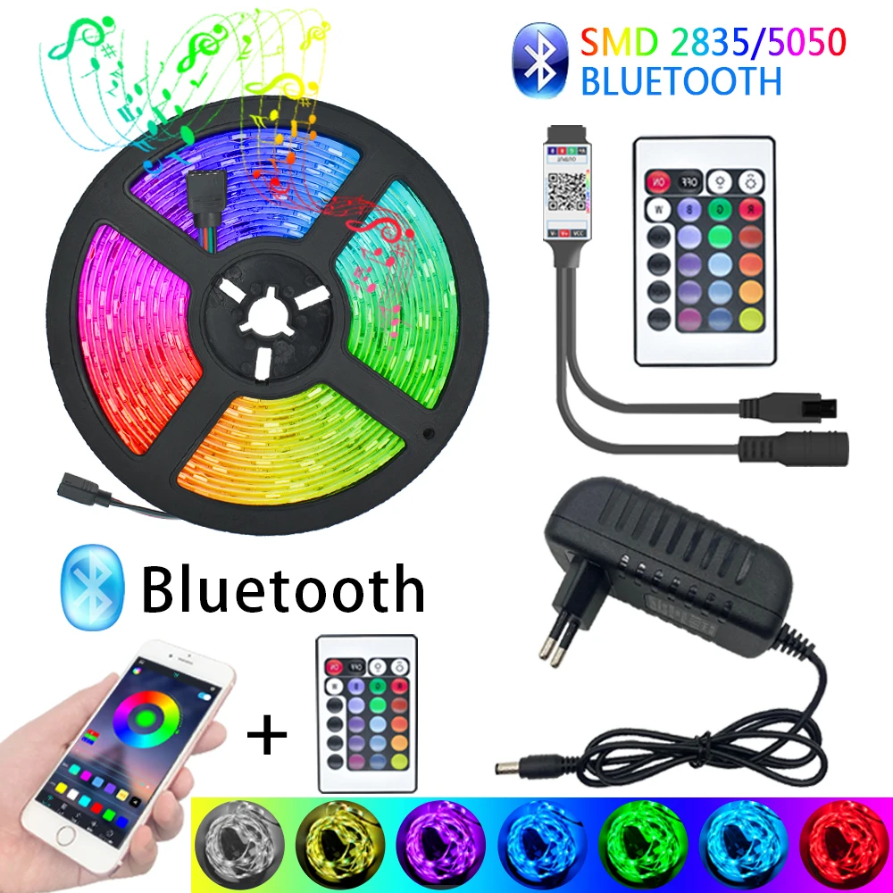 

Светодиодная лента RGB 5050 SMD с пультом ДУ, 5/10/15/20 м