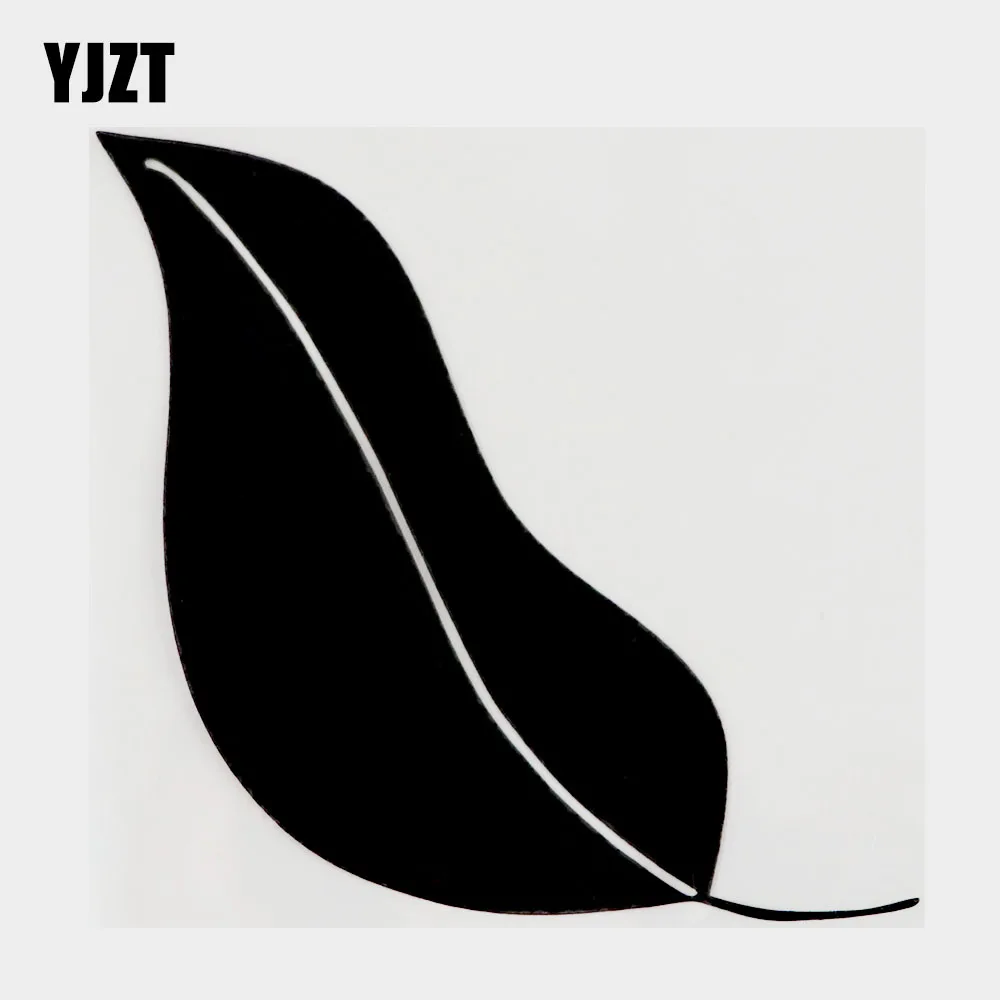 

YJZT, 10,5 см × 10,9 см, Виниловая наклейка с забавными растениями в виде листьев, цвет черный/серебристый, 18B-0508